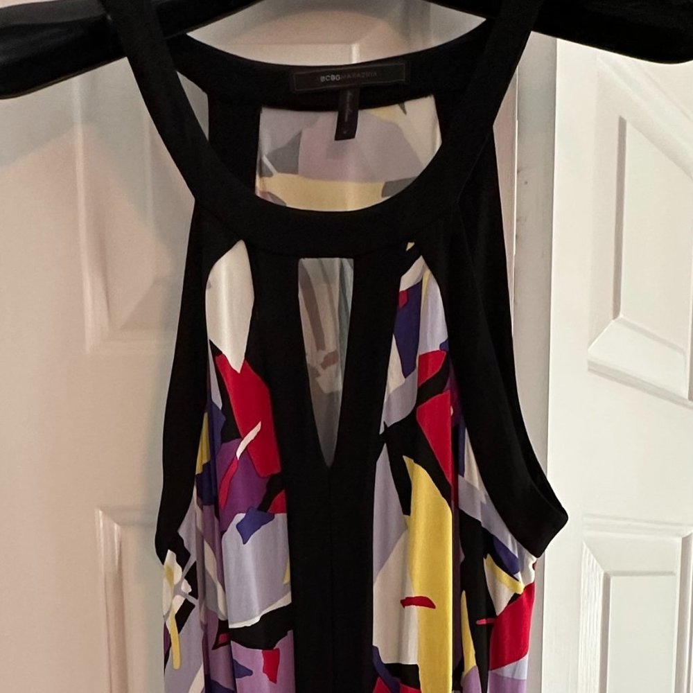 BCBGMaxAzria “Sylvia” Sleeveless Shift Dress